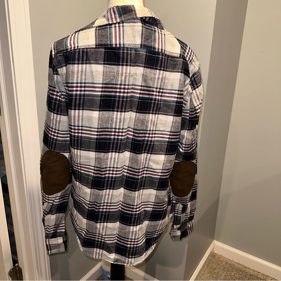 Aeropostale Flannel with Elbow Patches Size M - Picture 8 of 8